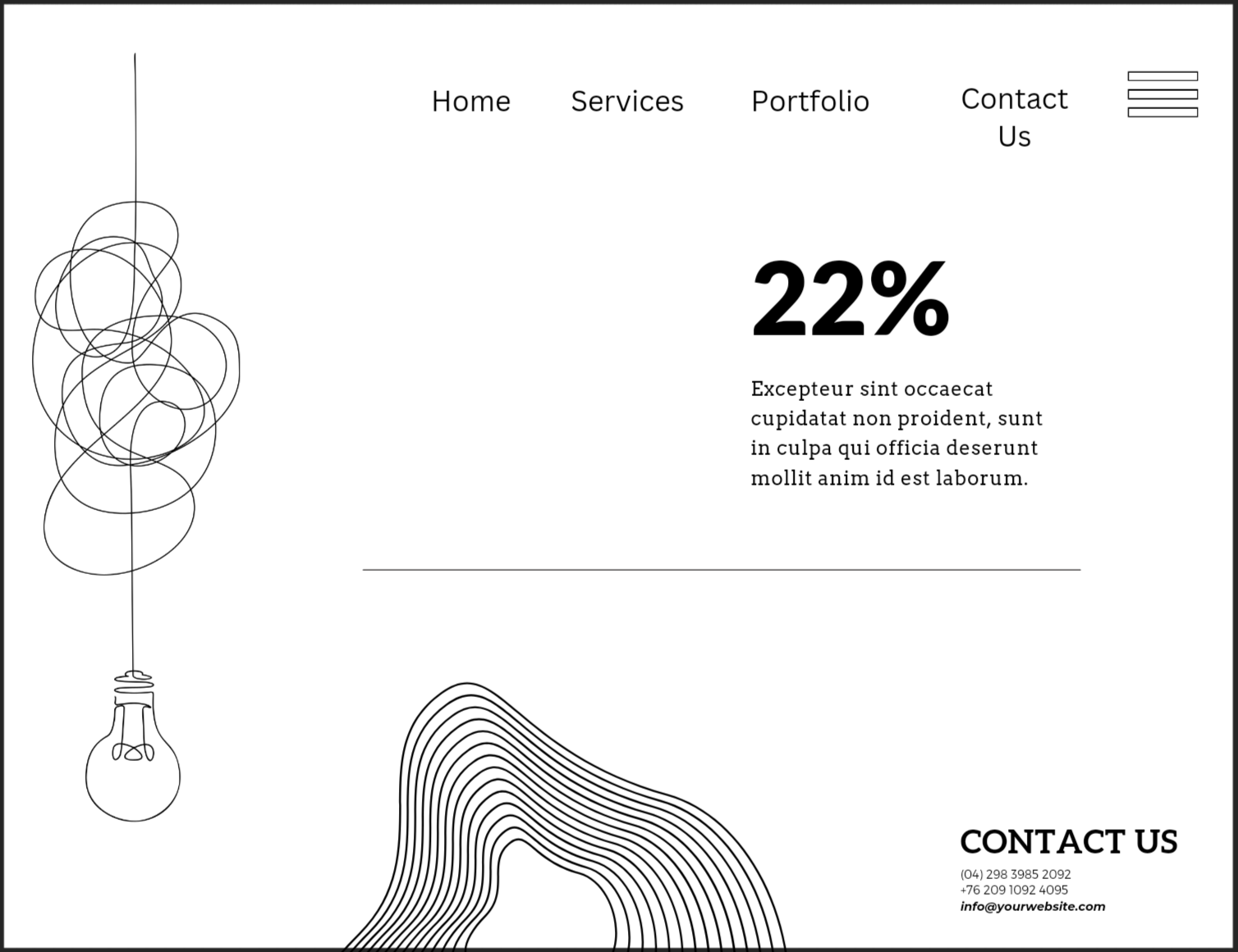 Website design mockups